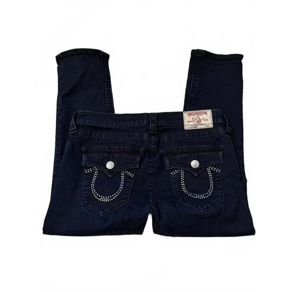 FLASH SALE! Vintage/Y2K True Religion Women's Jeans with Rhinestones - Picture 3 of 9